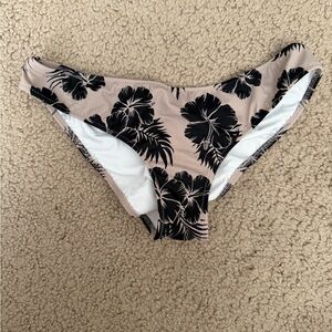 PINK Victoria's Secret Black Floral Bikini Bottom S